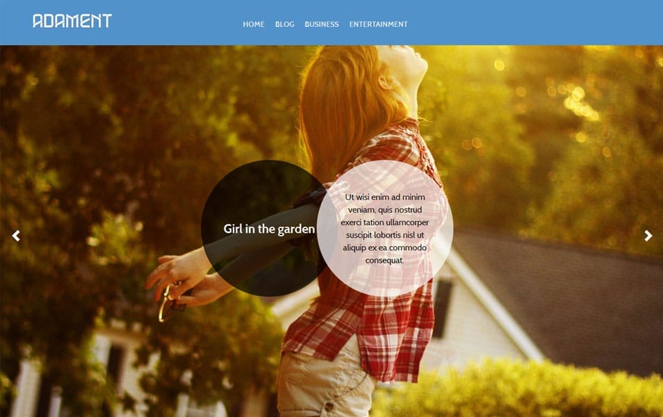 Adament Free Photography WordPress Theme