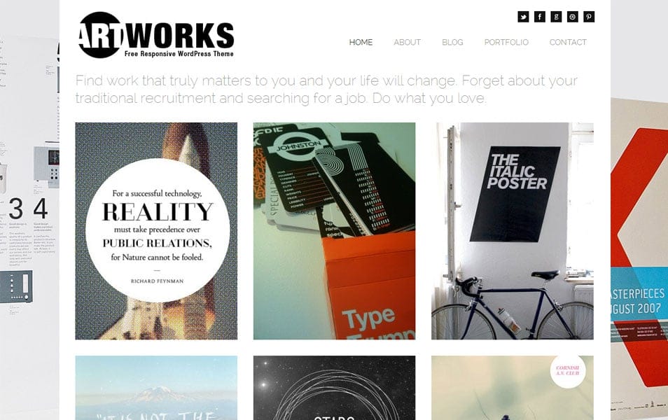 Art Works Free Photography WordPress Theme