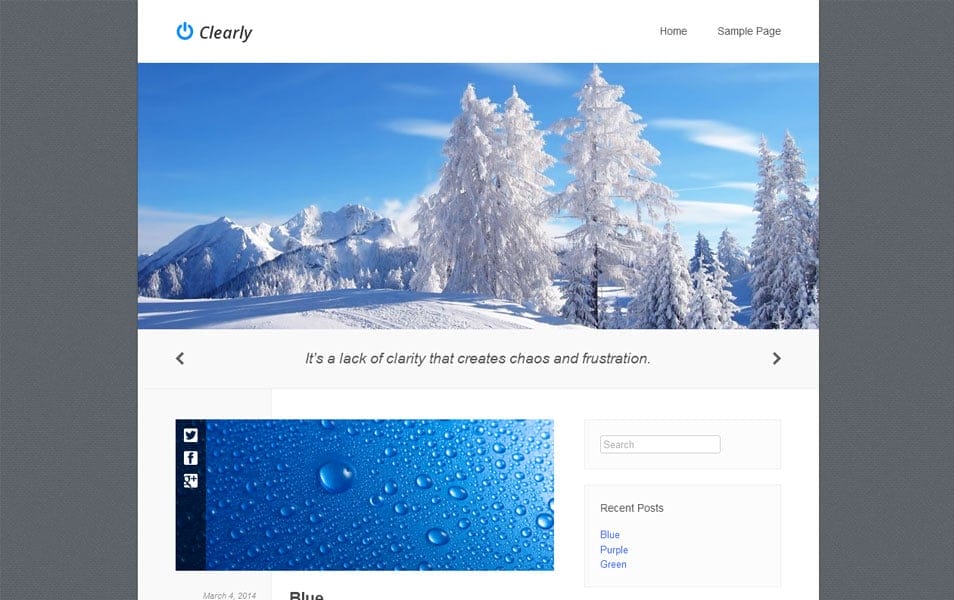 Clearly Free Photography WordPress Theme