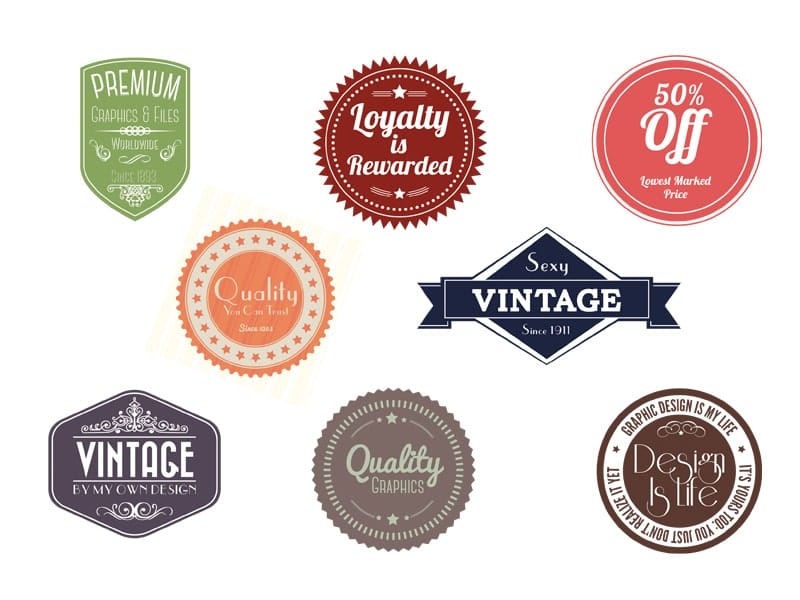Free Vintage Badges