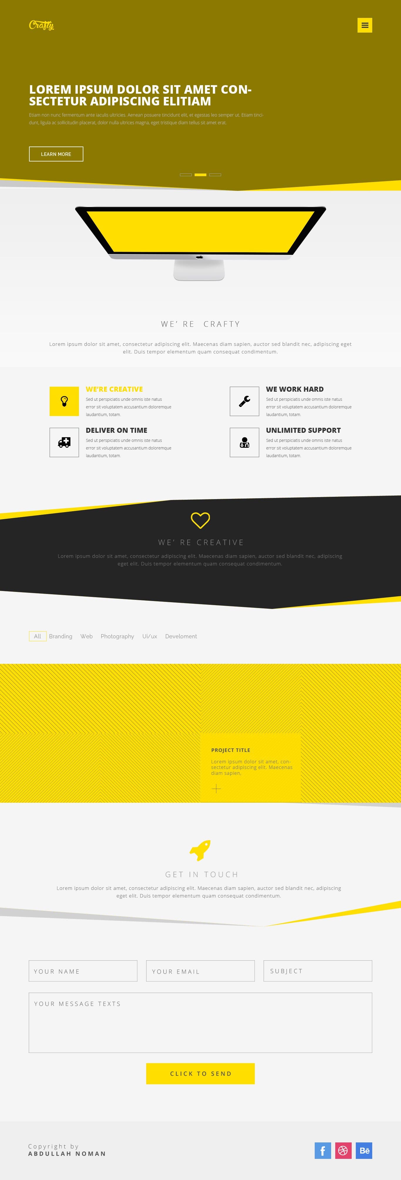 Free Web Template PSD