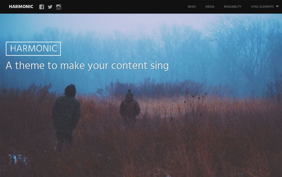 Harmonic Free Photography WordPress Theme