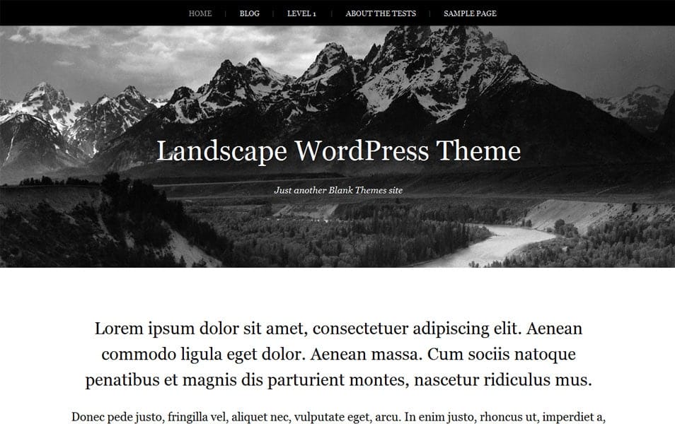 Landscape Free Photography WordPress Theme