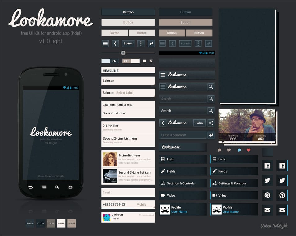 Lookamore UI Kit (Android)