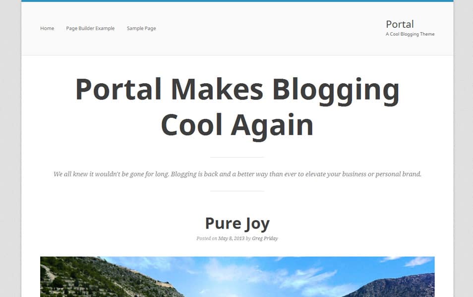 Portal Free Photography WordPress Theme
