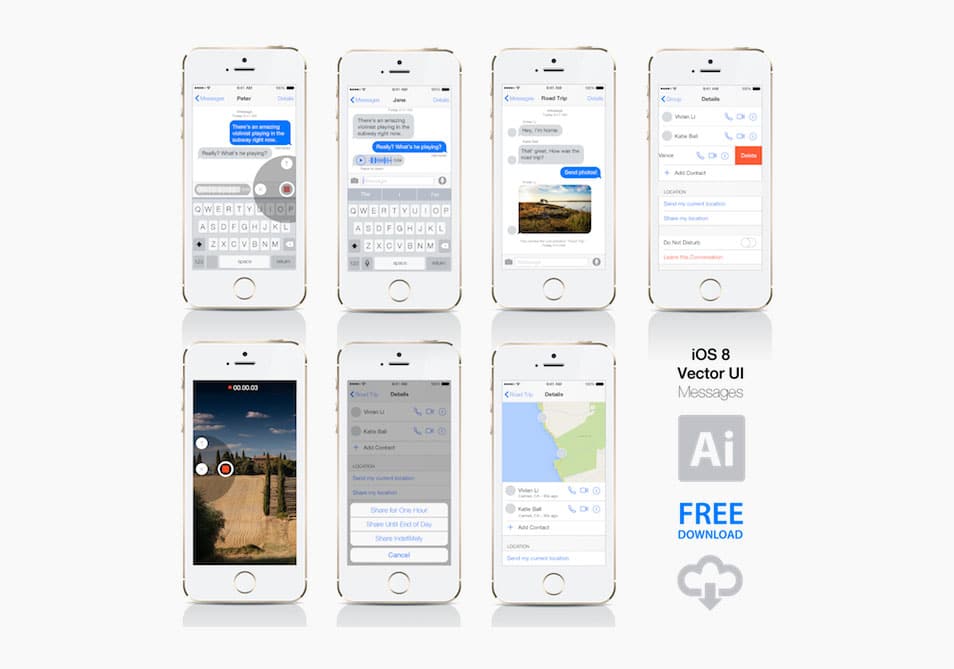 iOS 8 – Vector Messages UI