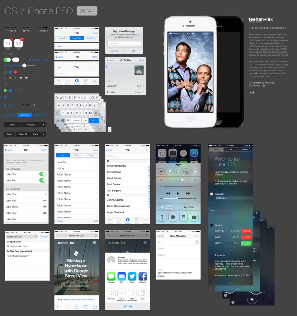 iOS7 GUI PSD