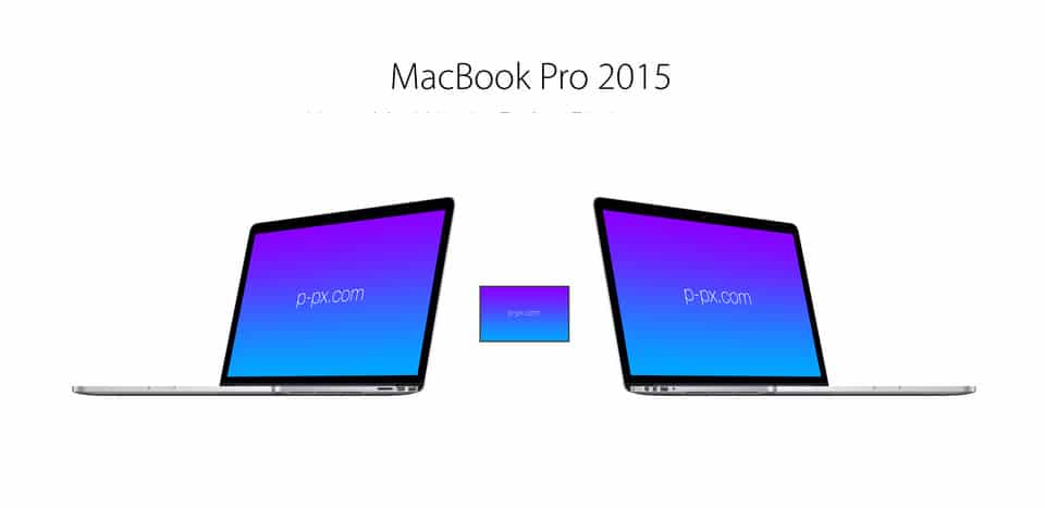 Free Macbook Pro Mockup Template<