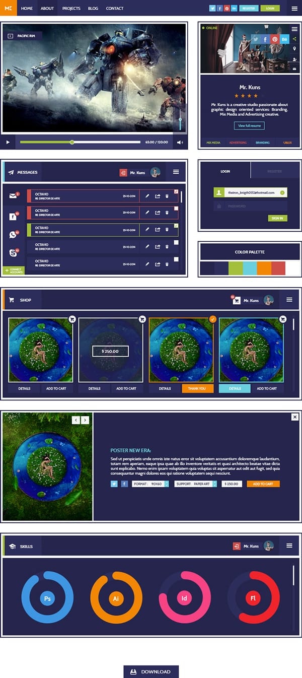 Free PSD UI Kit