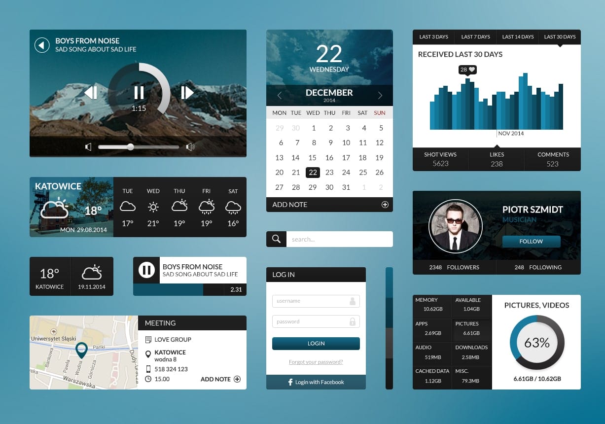 Free UI Kit PSD