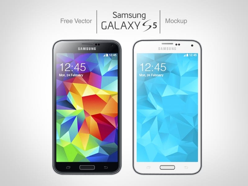 Free Vector Samsung Galaxy S5 Mockup