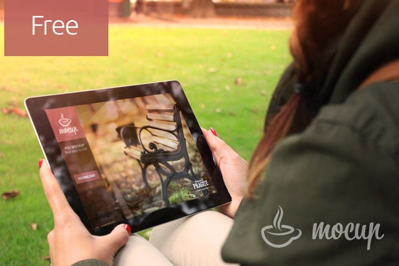 Free iPad Mockup Autumn