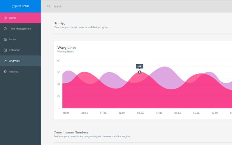 Free Analytics Dashboard UI KIT PSD