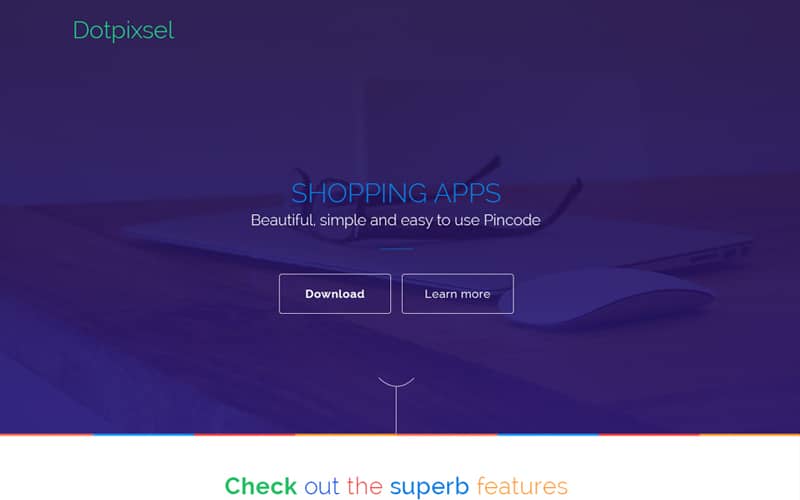 Free App Landing Page PSD