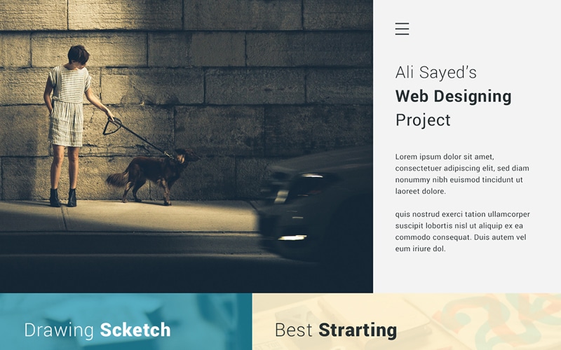 Free Creative Minimal Business Agency Webpage PSD