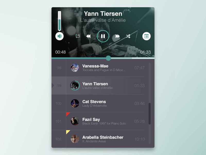 Free Music Player PSD