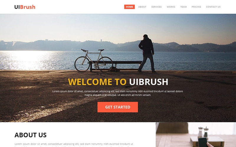 Free One Page Template PSD