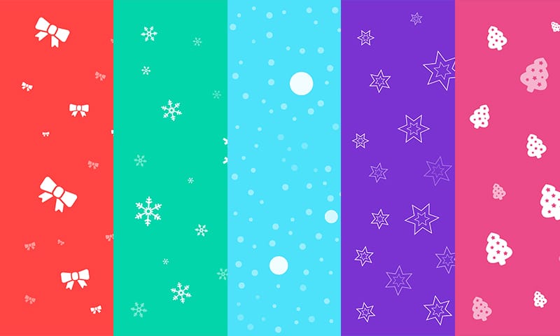 Free Seamless Christmas Backgrounds Set