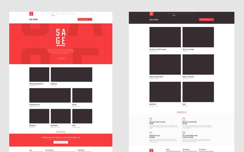 Sage Free Template PSD