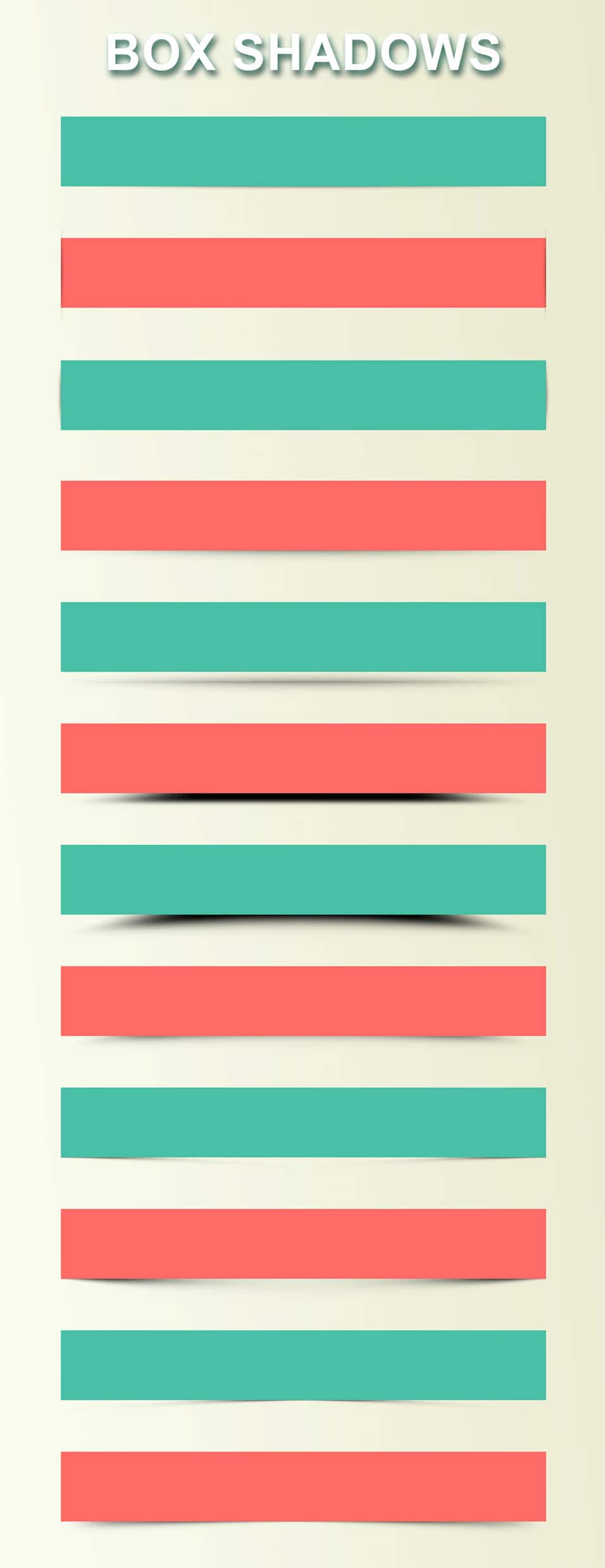 Web Shadow Boxes PSD