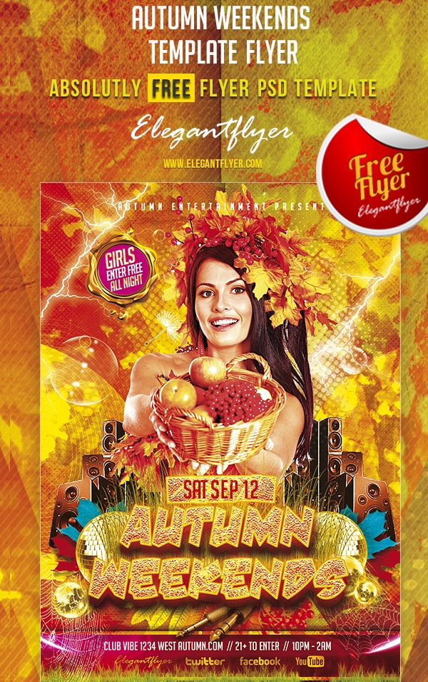 Autumn Weekends – Free Club Flyer Template PSD