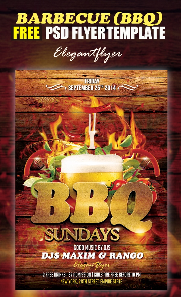 Barbecue – Free Flyer Template PSD