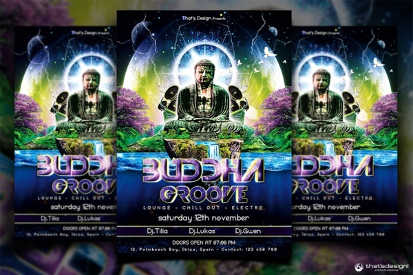 Buddha Free Flyer Template PSD