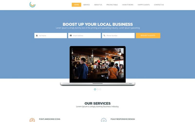 Business Web Template PSD