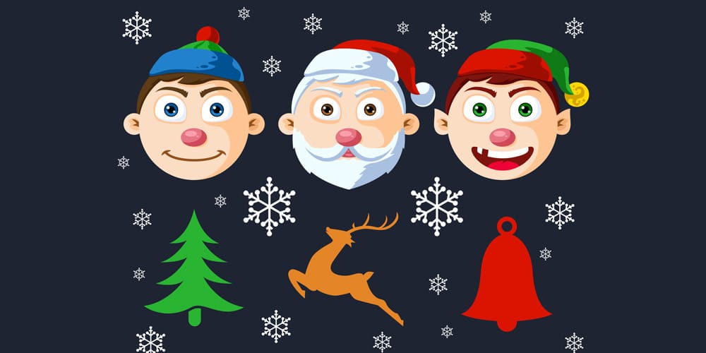 Christmas Character Heads PSD