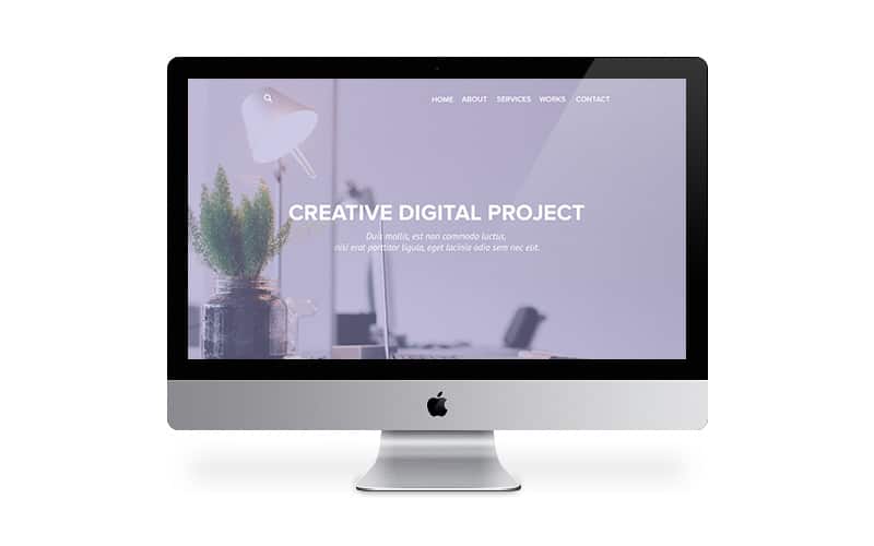 Clean & Flat Web Portfolio Web Template PSD