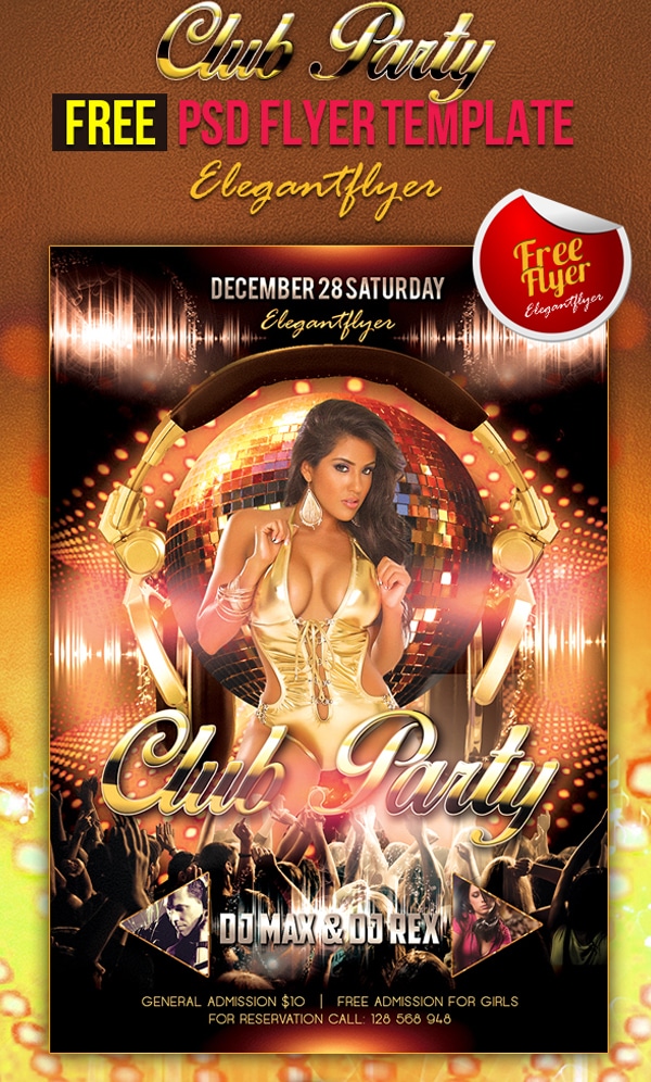 Club Party – Club and Party Free Flyer PSD Template