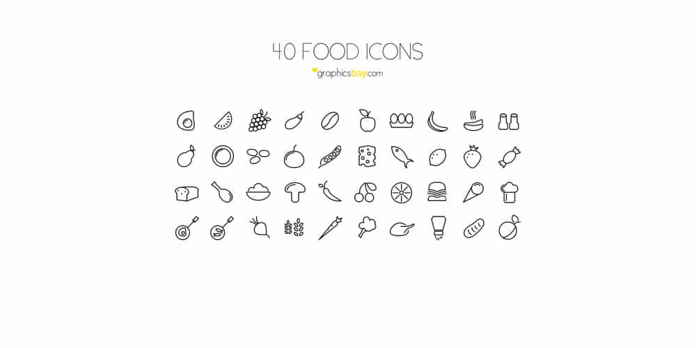 Food Icons PSD