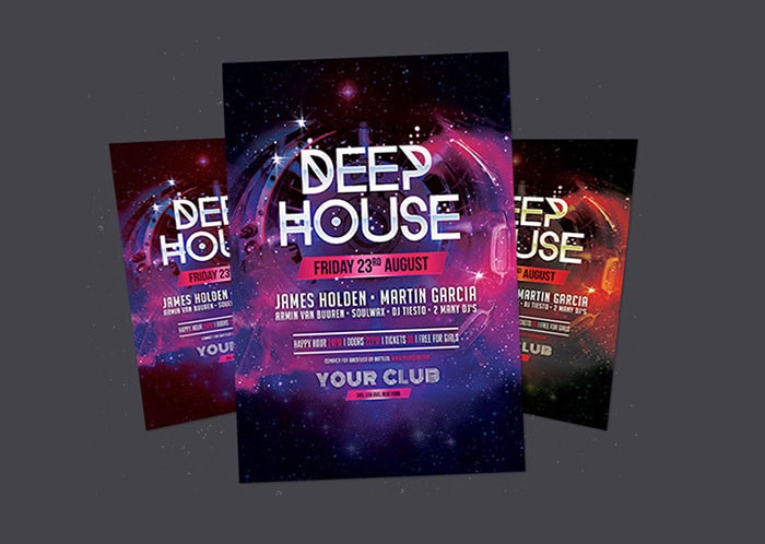 Free Champagne Party Flyer Template PSD