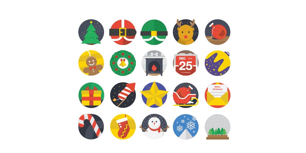 Free Christmas Flat Icons