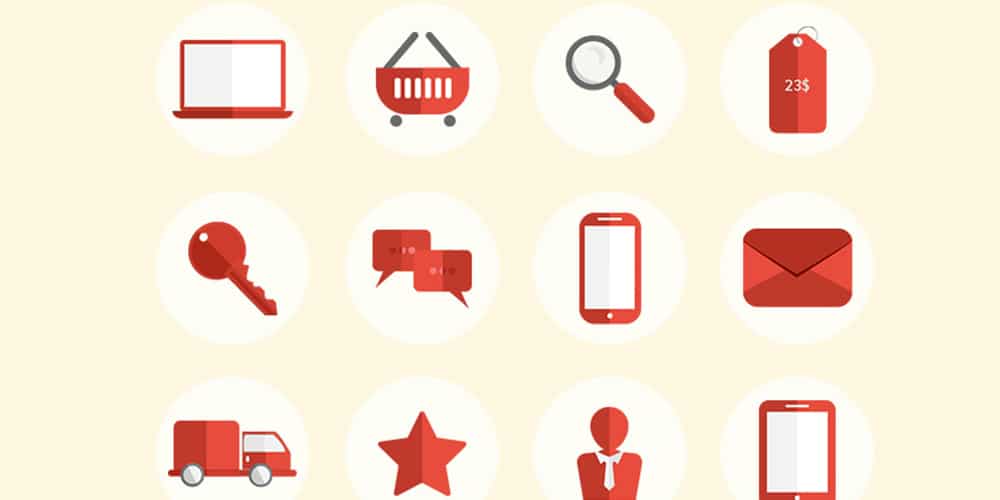 Free E-Commerce Pixel Perfect Flat Icons