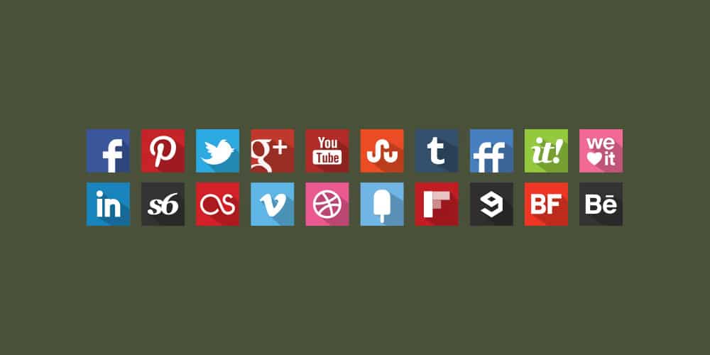 Free Flat Shadow Style Icons