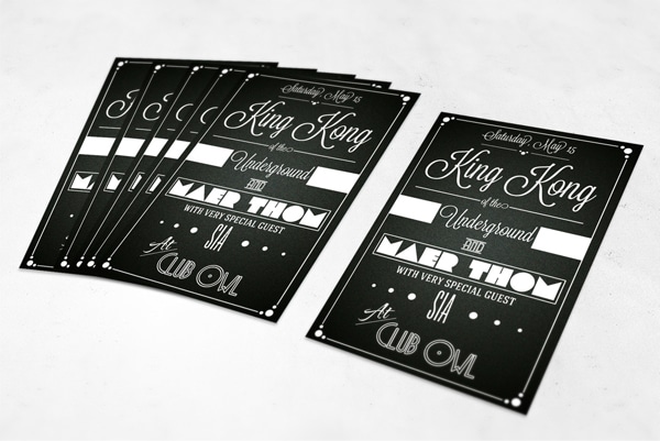Free King Kong Typographic Flyer PSD