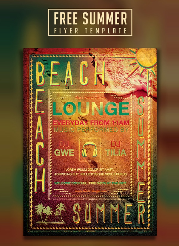 Free Summer Flyer Template PSD