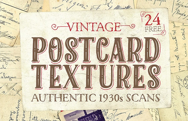 Free Vintage Postcard Textures