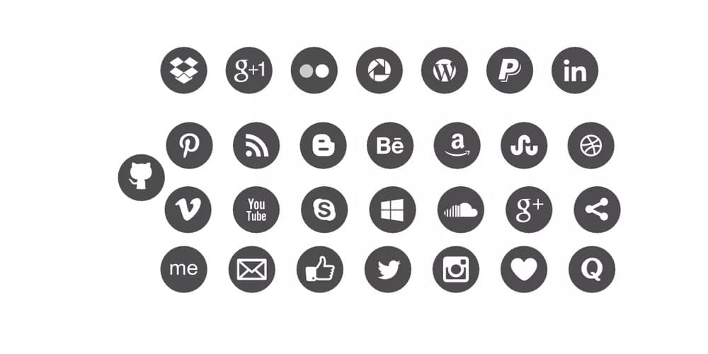 Full Moon Social Bookmarking Icons