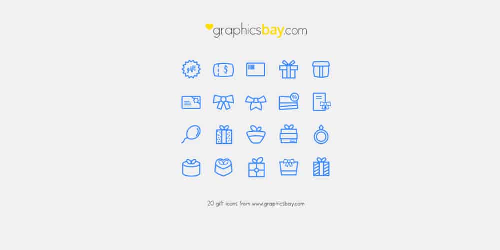 Gift Icons PSD