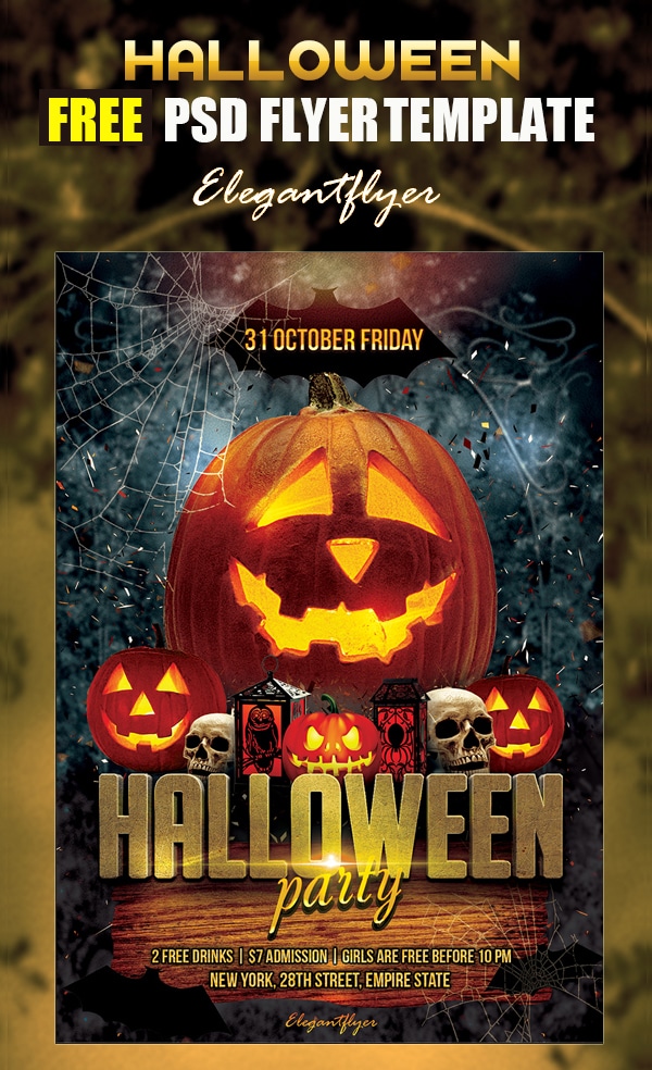 Halloween Party – Free Flyer Template PSD