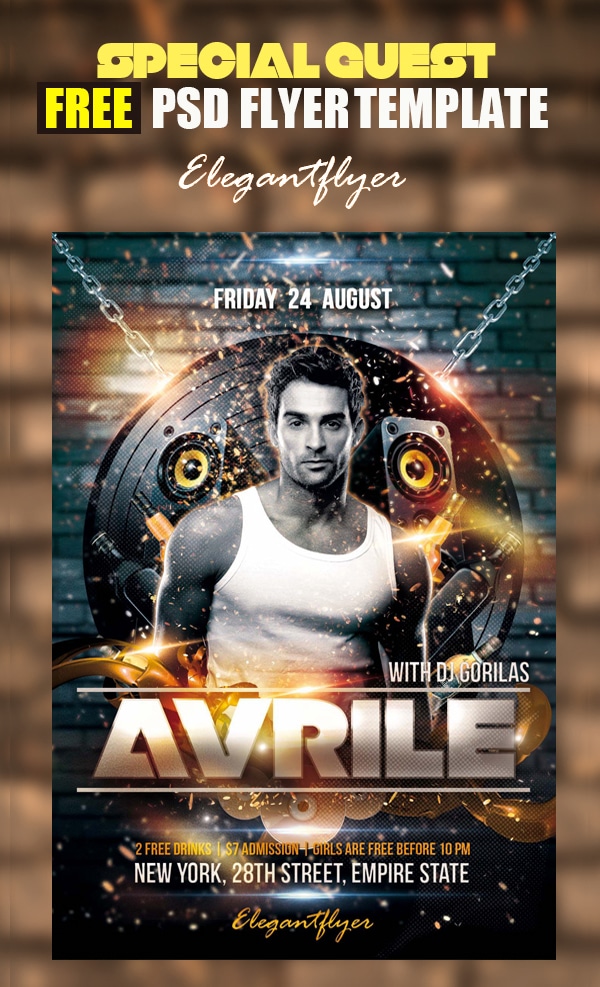 Special Guest Free Flyer Template PSD