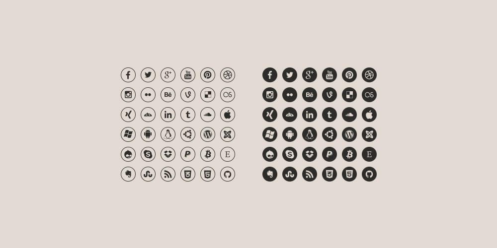 Technology Media Icons PSD