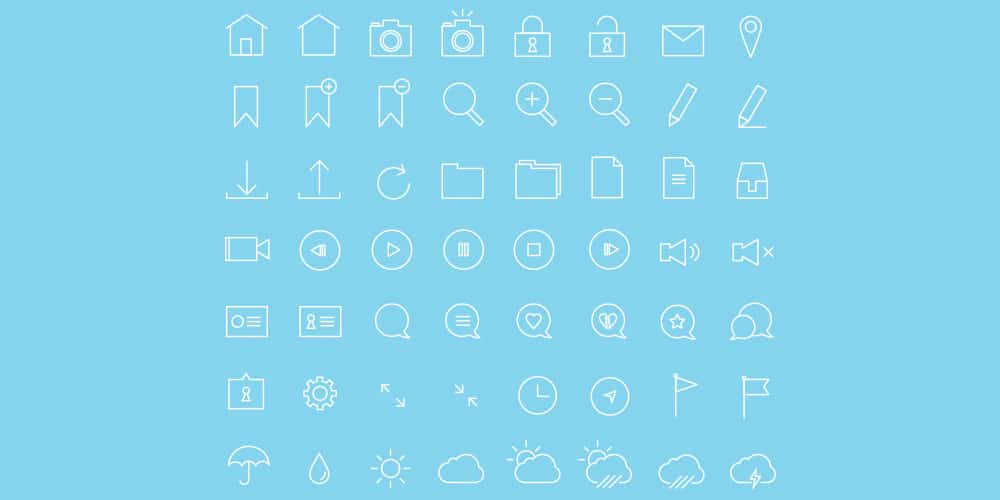 Thin Stroke Icons
