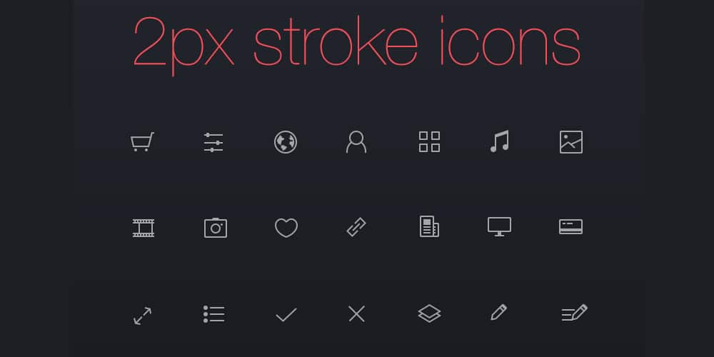 Thinicons Free PSD
