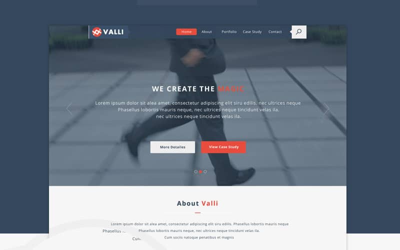 Valli Free Template PSD