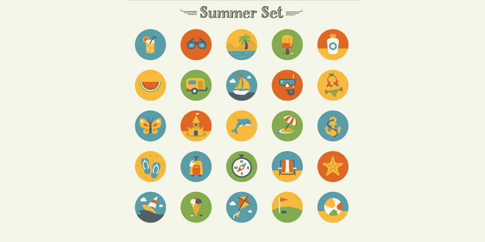 Vintage Flat Icons