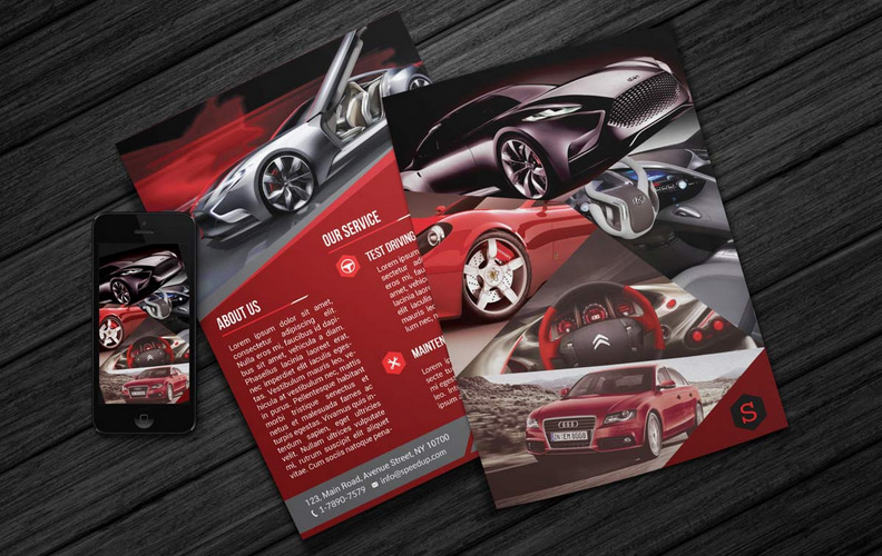 Creative Car Showroom Flyer PSD