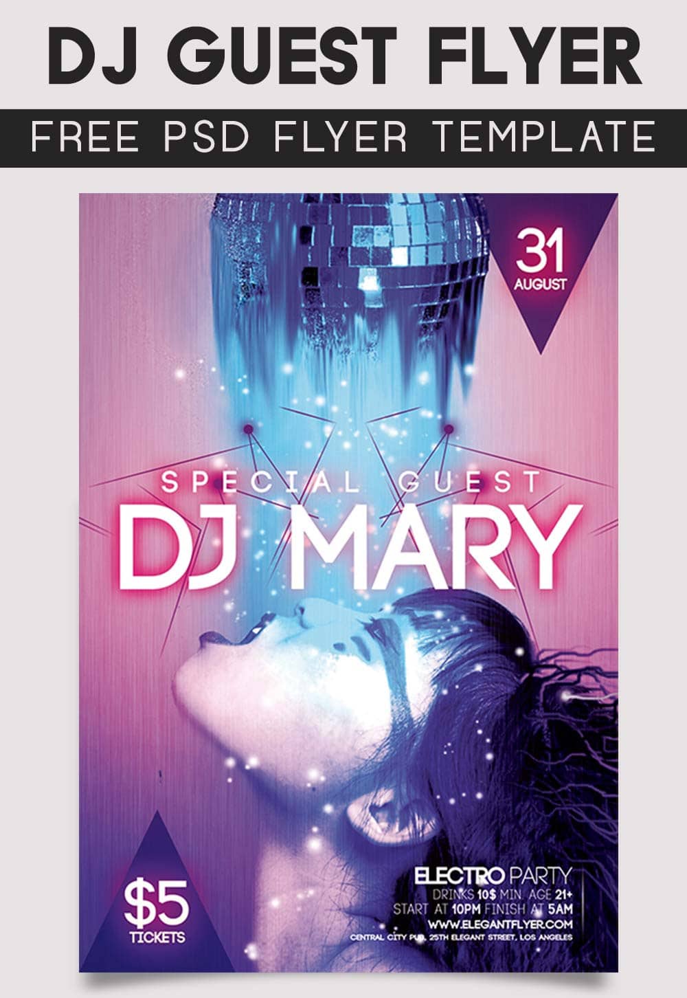 DJ Guest Flyer Template PSD